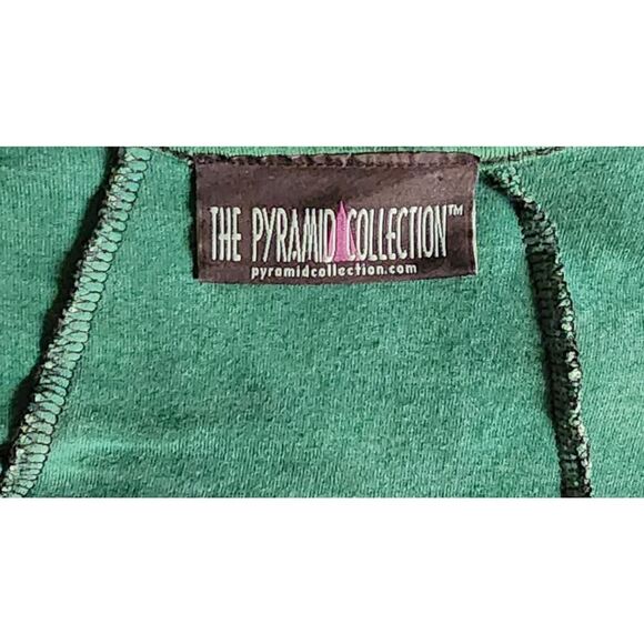 The Pyramid Collection Green High Low Tunic Dress Large L Long Sleeve Tie Dye - Picture 8 of 8